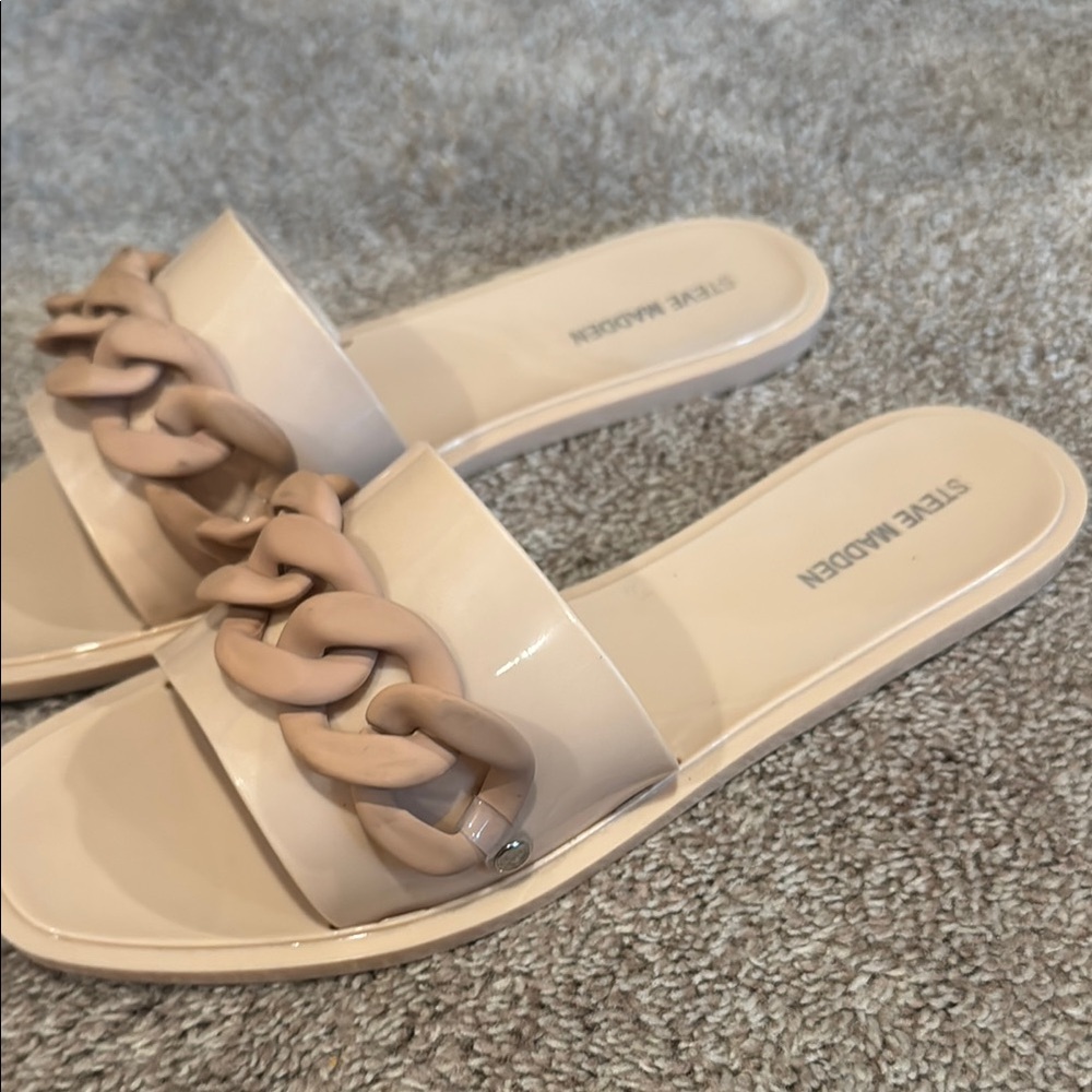 Steve Madden Women's Tan Slide Sandals